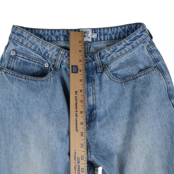 Princess Polly Mom 90's Fade Light Wash Jeans Straight Leg Sz 4 - Picture 4 of 8